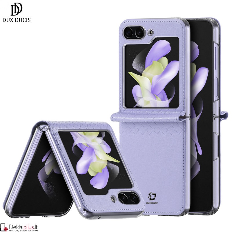 Dux Ducis bril dirbtinės odos dėklas - violetinis (Samsung Z Flip 5) Dux Ducis bril dirbtinės odos dėklas - violetinis (Samsung Z Flip 5)